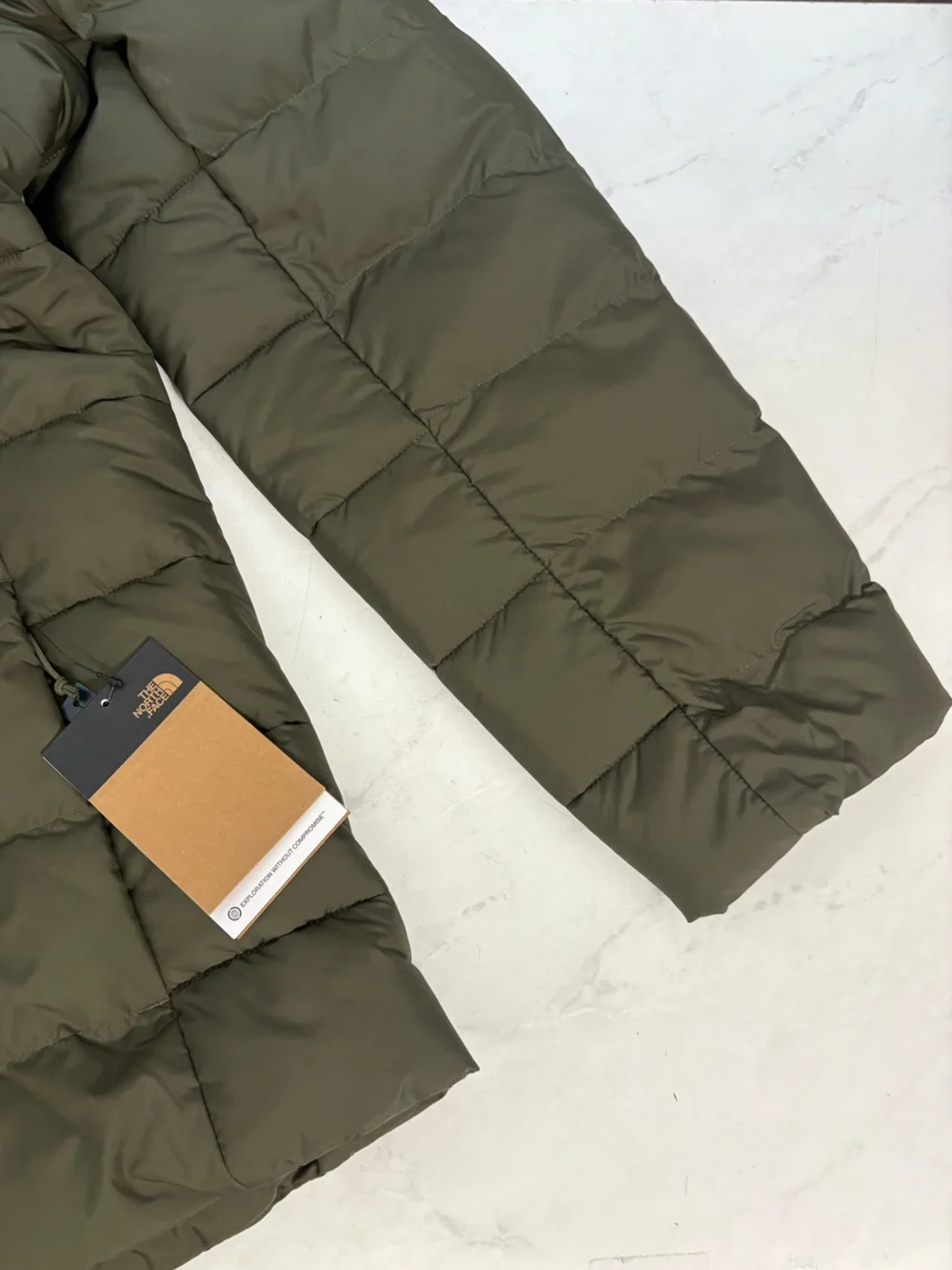 NEW The North Face Men’s XXL Taupe Green Aconcagua 3 Hoodie Down Puffer Jacket